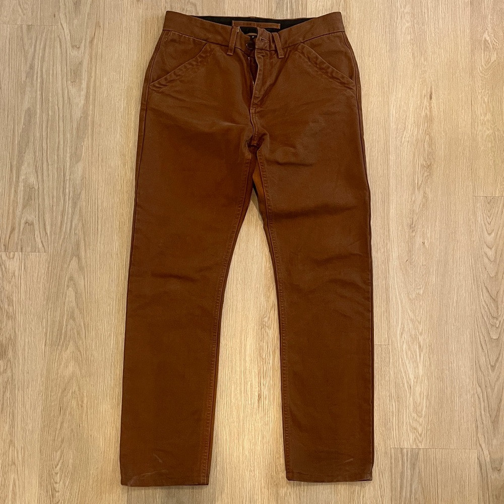 Men’s Free Note Clothing Deck Pant 14oz. - Men’s 30x30 - Slub Rust